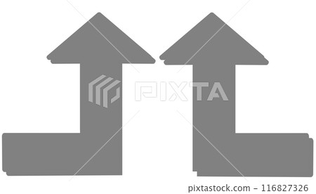 90 degree bend arrow (gray set) (shadowed) 90 degree bend arrow (gray set) (shadowed) 116827326