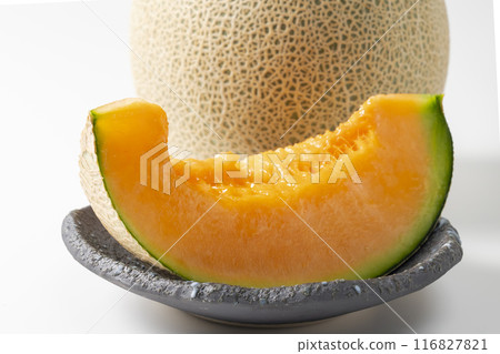 新鮮紅肉瓜和切瓜 116827821
