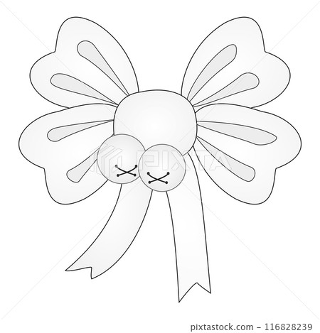 Childrens coloring books, Holiday bow with bells, Christmas 116828239