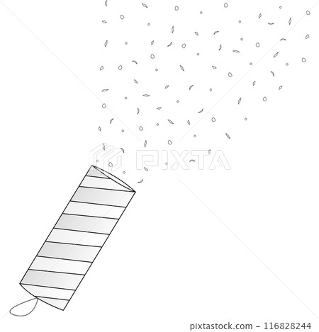 Childrens coloring books, A festive clapper with confetti, Christmas 116828244