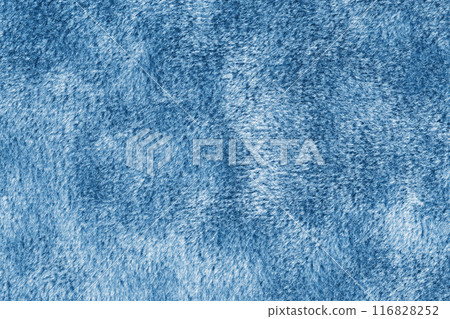 Faux fur texture, fluffy velours blue fabric or cloth, upholstery textile Faux fur texture, fluffy velours blue fabric or cloth, upholstery textile 116828252