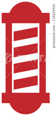 Barber shop icon red Barber shop icon red 116829405
