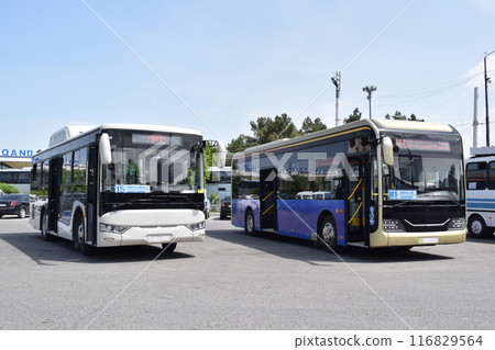 烏茲別克撒馬爾罕公車（中國製造的電動公車） 116829564