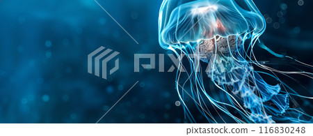 Nature Background With Jellyfish Close Up 116830248