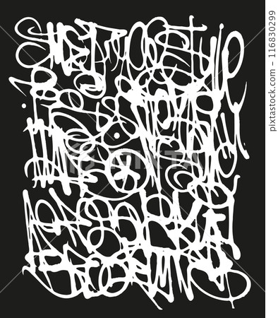 Vector graffiti tags, print design Vector graffiti tags, print design 116830299