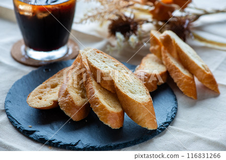 Rusks and iced coffee 116831266