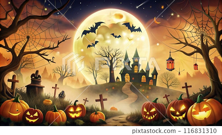 halloween tree background 116831310