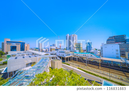 Fujisawa cityscape in Japan in July. View of Tsujido Station on the Tokaido Main Line, etc. = 22nd Fujisawa cityscape in Japan in July. View of Tsujido Station on the Tokaido Main Line, etc. = 22nd 116831883
