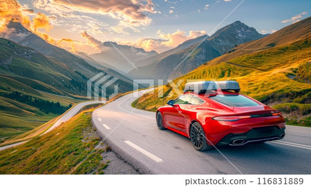 Luxury car on a Camping Trip 116831889
