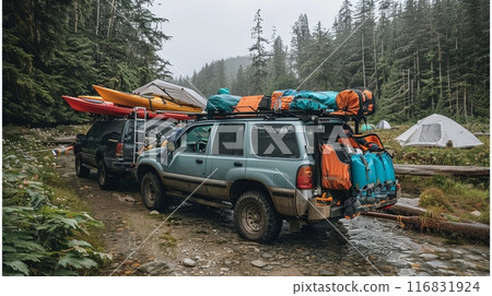Family SUV on a Camping Trip 116831924