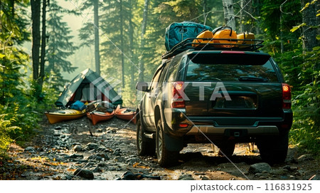 Family SUV on a Camping Trip 116831925