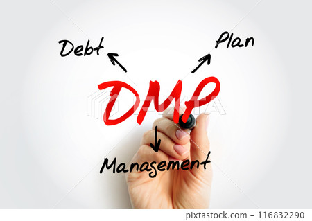 DMP - Debt Management Plan acronym, business concept background DMP - Debt Management Plan acronym, business concept background 116832290