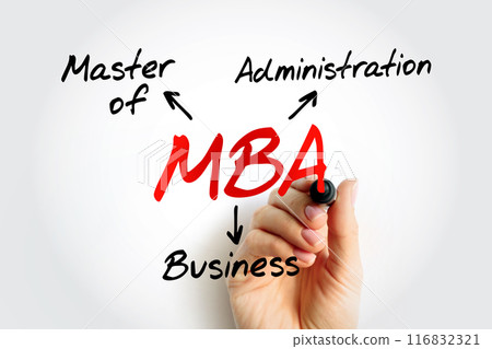 MBA - Master of Business Administration acronym, business concept background 116832321