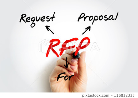 RFP - Request For Proposal acronym, business concept background 116832335