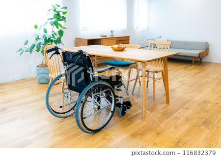 Room with wheelchair Room with wheelchair 116832379