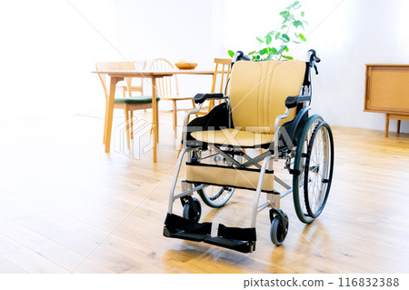 Room with wheelchair 116832388
