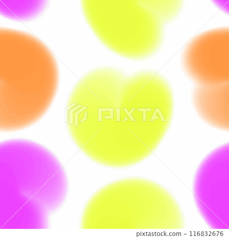 Vector seamless pattern with abstract neon rounded shapes on white background 116832676