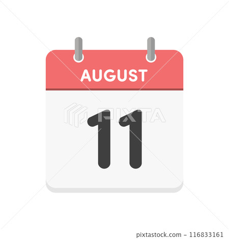 August 11, August 11 daily calendar icon - 8/11 date calendar design element August 11, August 11 daily calendar icon - 8/11 date calendar design element 116833161