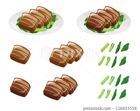 Kakuni 和 Komatsuna 插畫素材集 116833558