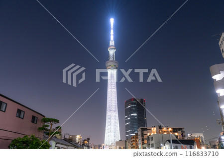 [東京]重見橋天空樹夜景 116833710