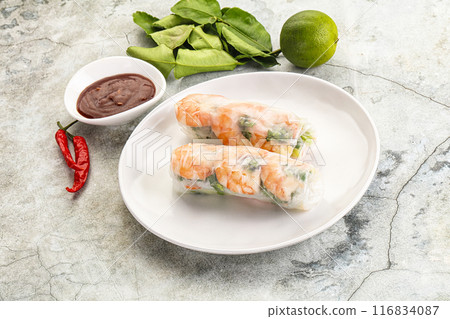 Vietnamese spring roll with prawn Vietnamese spring roll with prawn 116834087