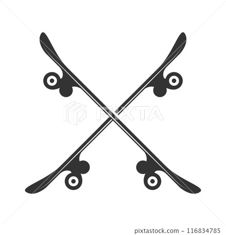 Skateboard icon logo design Skateboard icon logo design 116834785