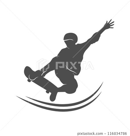 Skateboard icon logo design Skateboard icon logo design 116834786