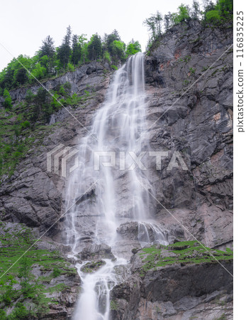 Rothbach Waterfall near Konigssee lake in Berchtesgaden National Park, Germany 116835225