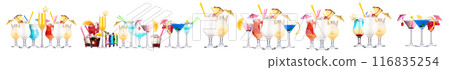 Different alcohol cocktails like beer, martini, soda, champagne, whiskey Different alcohol cocktails like beer, martini, soda, champagne, whiskey 116835254