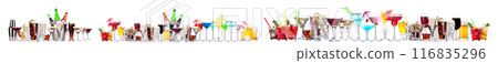 Different alcohol cocktails like beer, martini, soda, champagne, whiskey Different alcohol cocktails like beer, martini, soda, champagne, whiskey 116835296