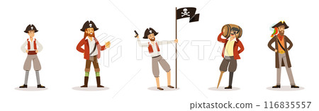Man Pirate Character and Sea Robber Vector Set Man Pirate Character and Sea Robber Vector Set 116835557