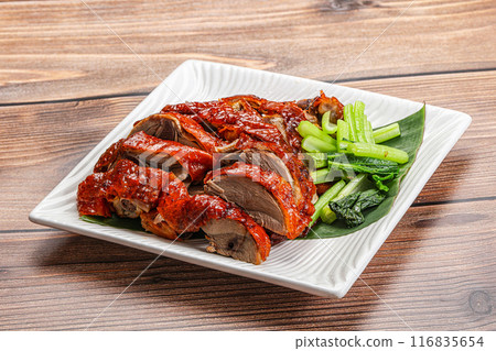 Asian cuisine - roasted duck with skin Asian cuisine - roasted duck with skin 116835654