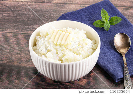 Homemade rice porridge with butter Homemade rice porridge with butter 116835664