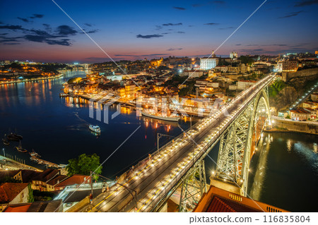 View of Porto city, Portugal in evening 116835804