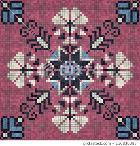 Mosaic tiles vector background 138 116836385