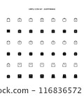 Icon about shopping basket and shopping bag 116836572