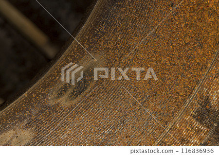 details of an old damaged car element details of an old damaged car element 116836936