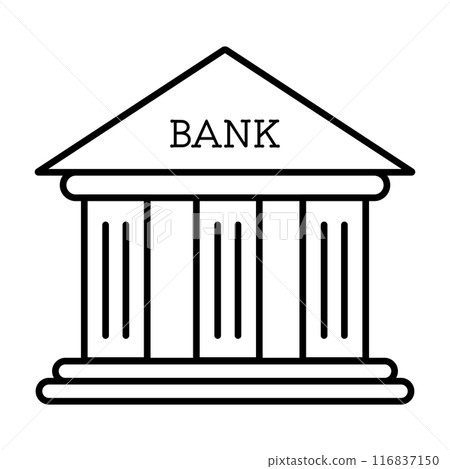 Bank line icon 116837150