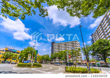 Tokyo cityscape in July, Japan. View of Naruse Station on the JR Yokohama Line in Machida City, etc. = 21st 116838430