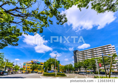 Tokyo cityscape in July, Japan. View of Naruse Station on the JR Yokohama Line in Machida City, etc. = 21st 116838431