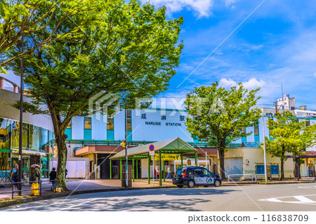 Tokyo cityscape in July. View of Naruse Station on the Yokohama Line in Machida City, Japan (21st) 116838709