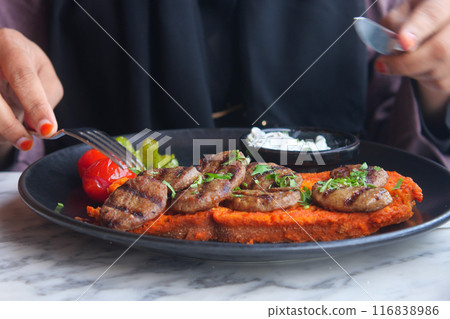 Traditional Turkish Cuisine Meatball Akhisar Kofte 116838986