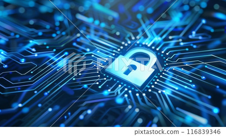 Cybersecurity Lock on Circuit Board Technology 116839346