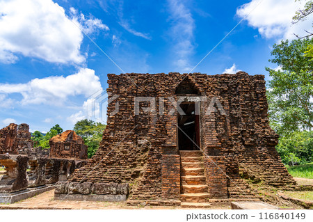 My Son ruins, a sacred site of the Champa Kingdom in Vietnam, where Hindu gods are enshrined My Son ruins, a sacred site of the Champa Kingdom in Vietnam, where Hindu gods are enshrined 116840149