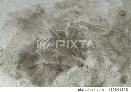 Shaded background material made of torn Japanese paper (gray) 116841138