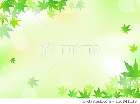 Blue autumn leaves and yellow-green background Blue autumn leaves and yellow-green background 116841139