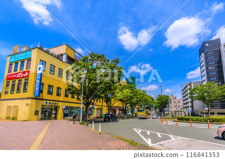 Tokyo cityscape in July, Japan. View of Naruse Station on the JR Yokohama Line in Machida City, etc. = 21st Tokyo cityscape in July, Japan. View of Naruse Station on the JR Yokohama Line in Machida City, etc. = 21st 116841353