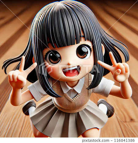 女孩用雙片跳躍 116841386