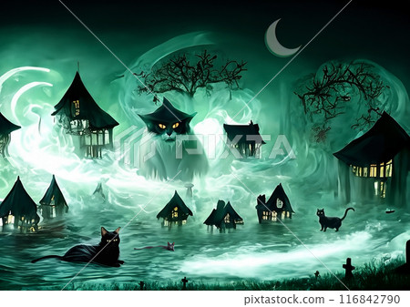 萬聖節背景圖 116842790