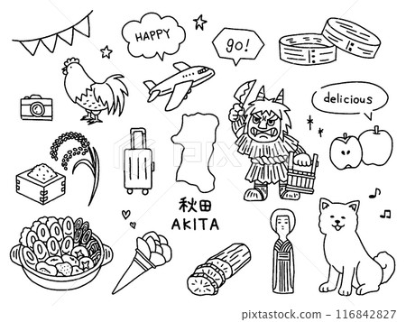 秋田手繪插圖集 116842827